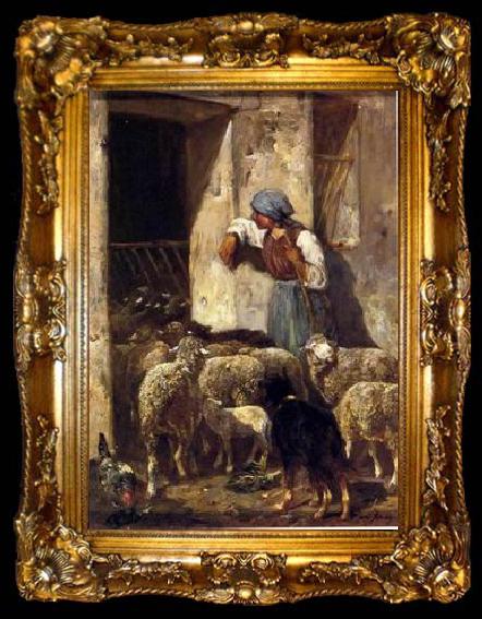 framed  unknow artist Sheep 175, ta009-2